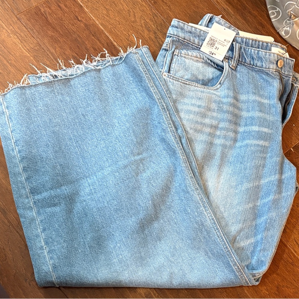 Light Blue, Low Rise, Baggy Straight Leg, Women’s Jeans